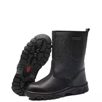 Ботинки по страхованию труда, стальные противоударные и прокалывающие ботинки Baotou с высоким голенищем для работы на нефтяных месторождениях и строительных площадках 37