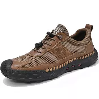 Ботинки ручной работы из натуральной кожи Мужская обувь Удобные ботильоны для мужчин Повседневная обувь Мокасины Ботинки 14 серый