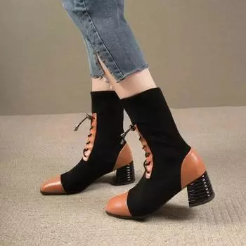 Ботинки, женские ботинки челси в британском стиле, ретро, на увеличенной толстой подошве, женская обувь, модная мотоциклетная обувь на высоком каблуке, 2024 г. 35 светло-коричневого