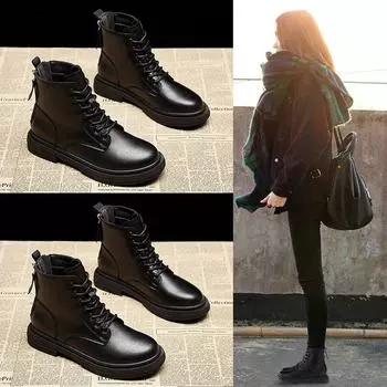 Ботинки женские британский стиль 2024 новые осенние ретро дикие толстые подошвы увеличенные челси мотоциклетные ботинки женская обувь 35 бежевый