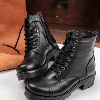 Ботинки женские из натуральной кожи Grant-черный