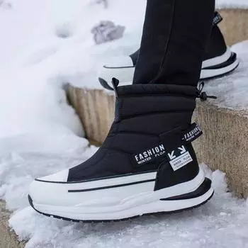 Ботинки женские зимние 2024 года, разноцветные, зимние, утолщенные, теплые, нескользящие, для пар, плюшевые, водонепроницаемые, повседневные, Botas Mujer 36