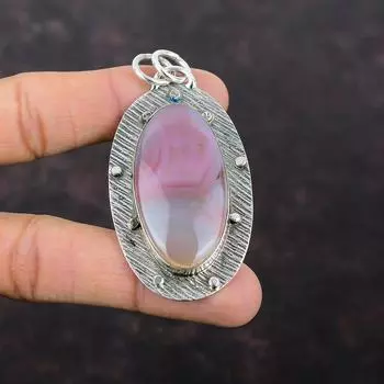 Ботсвана Агат Подвеска Дизайнерские Ювелирные Изделия Ручной Работы Стерлингового Серебра 925 Подвеска Из Натурального Драгоценного Камня Ювелирные Изделия Подарок Для Женщин Ювелирные Изделия Из Лечебного Камня