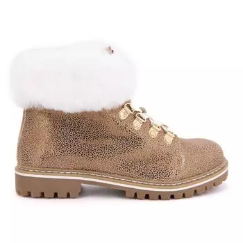 Bottines Lacen double fourrure beige-leopard Femme LES TROPEZIENNES PAR M.BELARBI 40 бежевый