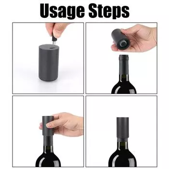 Bottle Cap Plug Electric Wine Stopper Champagne Sealer Fresh Smart Wine Bottle Stopper Kitchen Bar Tools чёрный