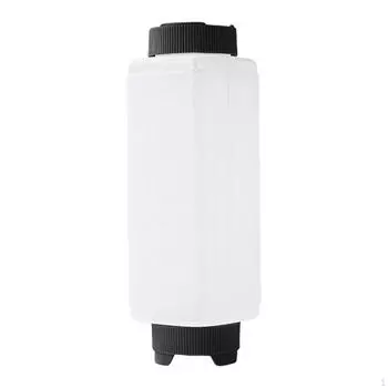 Bottle Dispenser with Two Nozzles, Visible And Reusable, for Honey, Syrup, Salads Dressings. black caps