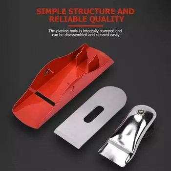 Bottom Edge Manual Wood Planer Wood Cutting Mini Hand Tool Detachable Pocket Plane Smoothing красный