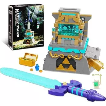 BOTW Master Sword светящийся конструктор, совместимый с Lego Link Sword игрушечный набор для взрослых/мальчиков/фанатов/детей 6-12 лет (498 штук)