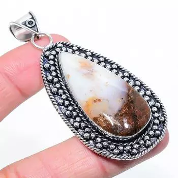 Boulder Opal Gemstone Handmade 925 Sterling Silver Jewelry Pendant 2.88 A0M11