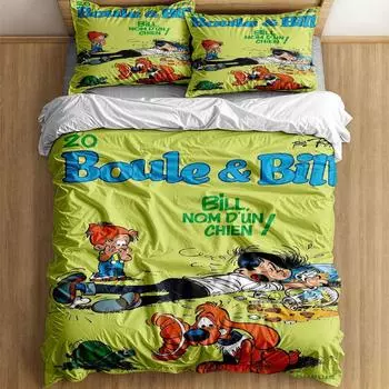Boule Et Bill Children Bedding Set Without Sheet King Queen Double Full Twin Single Size Bed Linen Set 140x210cm