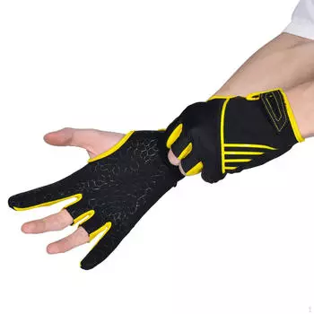 Боулинг Power Glove Спортивные перчатки с поддержкой запястья для мужчин Yellow L XL