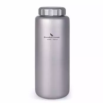 Boundless Voyage 1050 мл Чистый титан Широкий Большой Прямой Открытый Спортивный Водонепроницаемый Ремешок Сумка Включена Бутылка, Горловина, Емкость, Питьевая, Альпинизм,