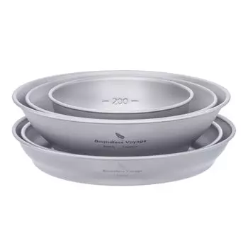 Boundless Voyage титановая миска тарелка столовая посуда походная тарелка небьющаяся ультралегкая столовая посуда походная посуда для барбекю одна тарелка на открытом воздухе