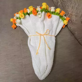 Bouquet Blanket Home Decoration Handmade Comfortable Creative Flower Crochet for Mother Day