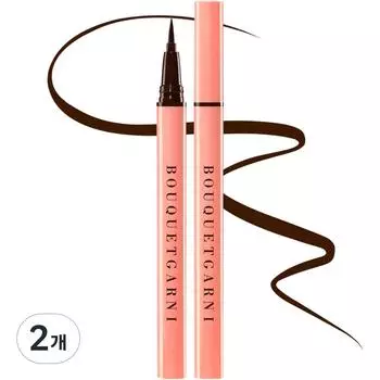 Bouquet Garni Edge Proof Pen Eyeliner 0.6g, deep brown, 2 pcs.