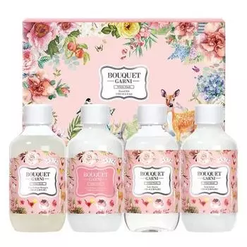 Bouquet Garni Hair Body 4 Type Travel Kit Белый мускус, 1 комплект, набор популярной корейской косметики