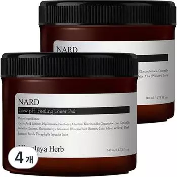 Отшелушивающие тонизирующие диски Bouquet Garni Nard Mildly Adic Peeling, 70 листов, 140 мл, 70 шт., 4 шт.