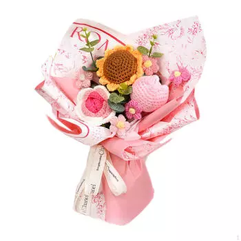 Букет цветов Крючок Уже Сделан Вручную розовый