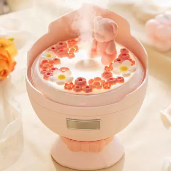 Bouquet Shaped Humidifier Essential Oil Diffuser, Portable Small for Office розовый