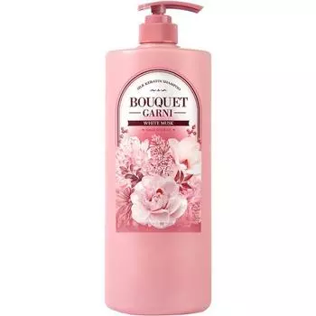 Bouquetgarni Silk Keratin Shampoo White Musk, 1500мл, 1 корейский уход за волосами