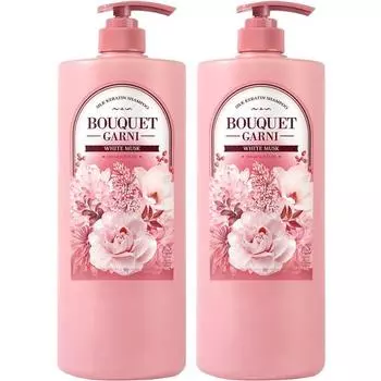 Bouquetgarni Silk Keratin Шампунь Белый Мускус, 1500мл, 2 корейских ухода за волосами