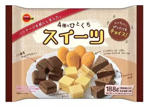 Bourbon 4 types of sweets 188g bite-sized