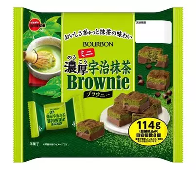 Bourbon Mini Rich Uji Matcha Brownie 114 г x 12 пакетиков
