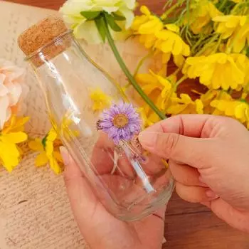 Boutique 50 Romantic Purple Flowers Transparent Waterproof Stickers Diy Decorative Mobile Phone Case Wishing Bottle Glass Water Cup
