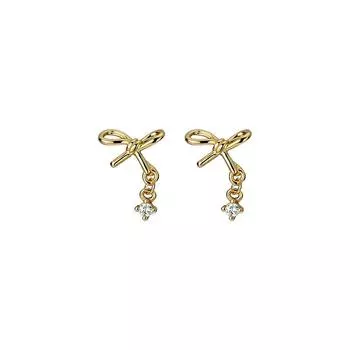 Bow Chain Earrings Light Luxury High-end Feeling Sweet Small and Exquisite Niche Design
