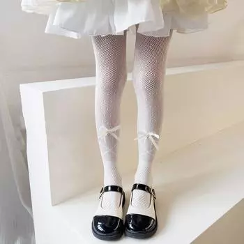 Bow Children Pantyhose Hollow Out Kids Tights Elastic Kids Stockings Kids Hosiery M-A
