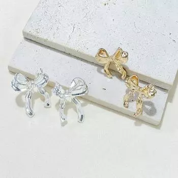 Bow Earrings, Versatile Femininity, Exquisite High-End Design, Ins Style, Light Luxury, Niche
