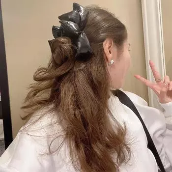 Заколки-бантики для волос, черные двухсторонние заколки-бантики в виде акулы, женские заколки-заколки для волос, аксессуары для волос 13cm