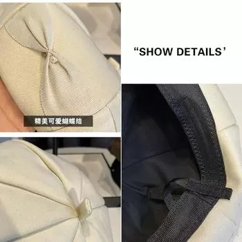 Шляпа-бантик женская весна и осень новый берет универсальный однотонный шляпа Bud милая японская шляпа художника Tide average size