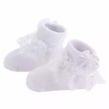Bow Lace Baby Socks Newborn Cotton Baby Girls Sock Cute Princess Style Toddler Socks Baby Accessories For Children 3M