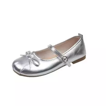 Bow light mouth single shoes summer new one-word belt Mary Jane shoes with skirt women s shoes 35