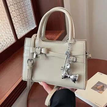 Сумка-мессенджер Bow Niche для девочек, простая маленькая квадратная сумка, универсальная повседневная сумочка no pendant хаки