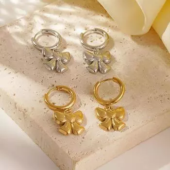 Лук ретро легкие роскошные универсальные серьги из 18-каратного золота кулон ювелирные изделия для женщин