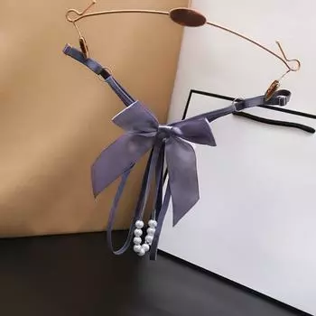 Bow Sexy Hollow Out Thongs Pearl Women s Briefs Lingerie Lace G-String Women