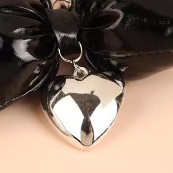 Bow Shape Phone Lanyard Bowknot Heart Pendant Phone Chain Wrist Strap Detachable Phone Charm Keyring For Wallet Bags серебряный