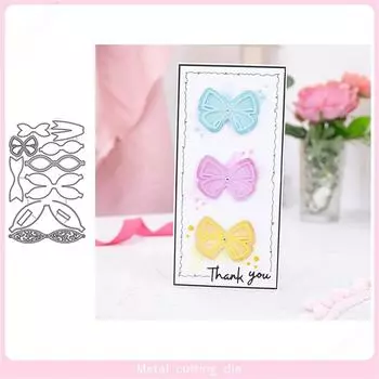 Bow Tie Set Metal Carbon Steel Die DIY Cutting Die One Size серебряный