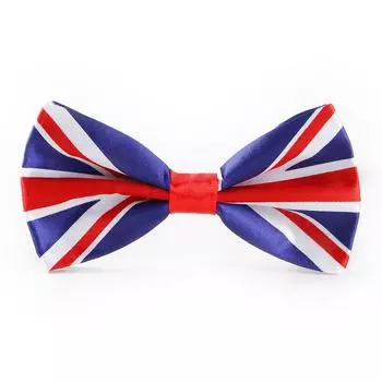 Bow Ties Countries Clip On Fancy Dress Costume Union Jack Usa Flag Silk Tie UK