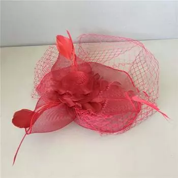 Bow Veil Hat Headwear Feather Bride Headband Fashion Mesh Fascinator Hat Wedding