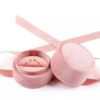 Bowknot Gift Box Engagement Ring Displays Box Jewelry Display Jewelry Box Fashion Accessories pink-Big ring box