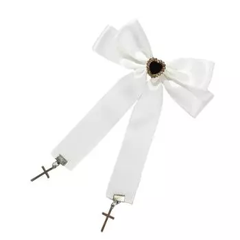 Bowknot Hair Clip Cross Pendant Hair Pin Subculture Hair Barrettes NonSlip Teens Girl Cool Hair Decors Ponytail Holder