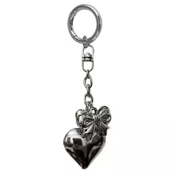 Bowknot Heart Pendant Keychain Big Heart Keyring Hanging Decorations for Car Key Backpack Bag Purse Jewelry Accessory