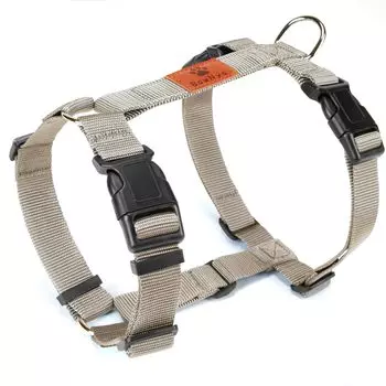 BowNya Dog Tracheal Active Easy to Put 5 Adjustable Size M [Veterinarian Recommended] Cauda, Harness, Collapse, Harness, on, Positions, Beige, бежевый