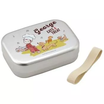 Бокс для бенто Skater 370 мл Curious George 23 из алюминия для детей, сделано в Японии ALB5NV-A