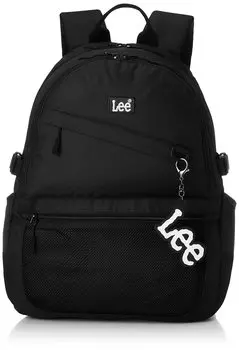 Box Logo Embroidery Rucksack Bag Pack 25L Large Capacity Lightweight Black Black [Lee] Debbie Men s Women s 320-4910