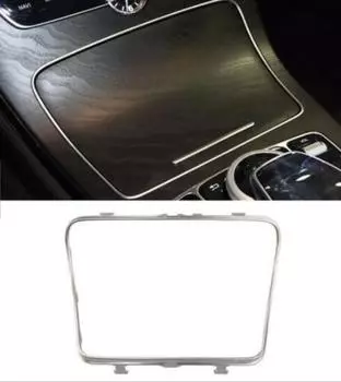Бокс с подстаканником, хромированная рамка для Mercedes-Benz C E класса W205 W213 GLC200 2015-19