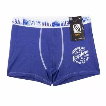 Эластичные боксеры с принтом снега и оленей Мужчина FREEGUN S синий